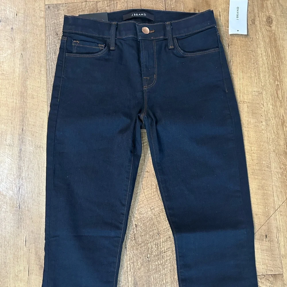 J Brand Skinny Leg Stretch Jeans Mid Rise Dark Wash NWT Size 26 Designer Denim - Picture 5 of 15